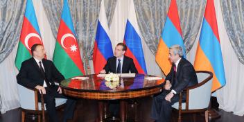 Joint meeting took place in Sochi between the Presidents of Azerbaijan, Russia and Armenia