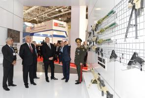 Ilham Aliyev visited the first Azerbaijan International Defense Industry Exhibition