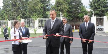 Ilham Aliyev attended the opening of secondary school No 2 in Zagatala