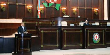 Speech by Ilham Aliyev at the first session of fourth convention of the National Assembly of the Republic of Azerbaijan