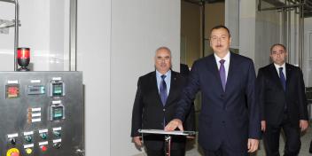 Ilham Aliyev attended the opening of a dairy factory in Tartar