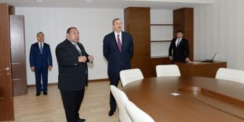 Ilham Aliyev reviewed a new office building of the Khizi District executive authority