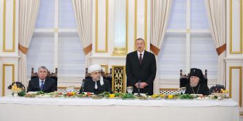 Ilham Aliyev attended the Iftar ceremony on the occasion of the holy month of Ramadan