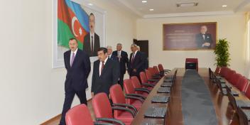 Ilham Aliyev attended the opening of a new office building of the Salyan District Executive Authority