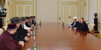 Ilham Aliyev received members of the Supreme Religious Council of Caucasian People