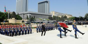 Ilham Aliyev attended a ceremony marking 9 May – Victory Day