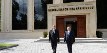 Ilham Aliyev reviewed the office building of Ismayilli District Executive Authority after major overhaul