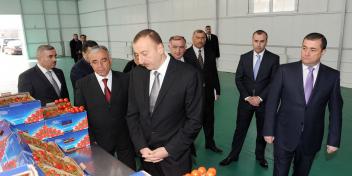 Ilham Aliyev attended the opening of a refrigerated warehouse and a greenhouse of the Masera LLC