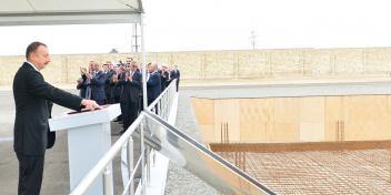 Ilham Aliyev attended the groundbreaking ceremony of the Sumgayit chemical industry park