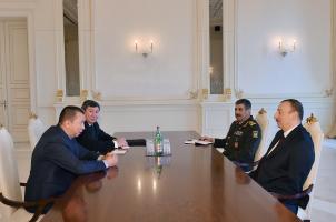 Ilham Aliyev received the Kyrgyz Defence Minister