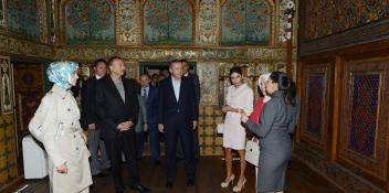 Ilham Aliyev and Prime Minister Recep Tayyip Erdogan visited the Palace of Shaki Khans