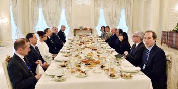 Ilham Aliyev and President of the French Republic Francois Hollande had dinner together