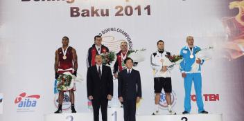 Ilham Aliyev watched final bouts of the 16th world boxing championship