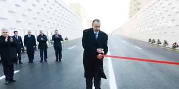 Ilham Aliyev attended the opening of an underground road tunnel at the intersection of Hasan Aliyev and Ataturk Avenues in Baku