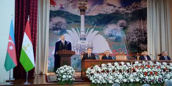 Ilham Aliyev was presented with a diploma of the Honorary Doctor of Tajik National University