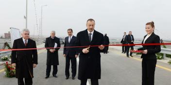 Ilham Aliyev attended the opening of the new Ganja circular road