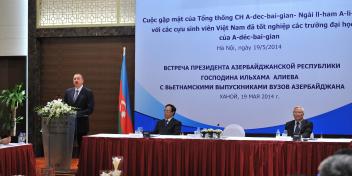 Speech by Ilham Aliyev at the meeting in Hanoi with Vietnamese students educated in Azerbaijan