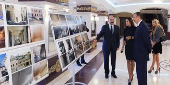 Ilham Aliyev attended the opening of the national drama theater