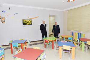 Ilham Aliyev attended the opening of a kindergarten, the construction of which was initiated by the Heydar Aliyev Foundation