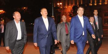 Ilham Aliyev, Traian Basescu, and Mikheil Saakashvili toured the Seaside National Park