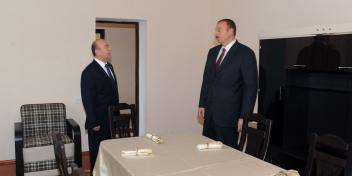 Ilham Aliyev participated in the opening of a new settlement built for citizens whose houses were destroyed in Salyan region