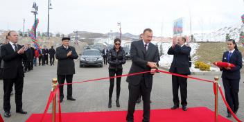 Ilham Aliyev attended the opening of the “Zirva” hotel which is part of the Shahdag winter and summer tourist center in Gusar