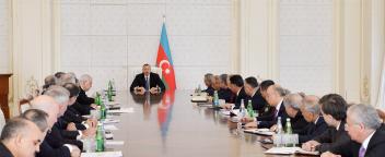 Ilham Aliyev chaired a meeting of the Cabinet of Ministers dedicated to the results of socioeconomic development in 2013 and the objectives for 2014