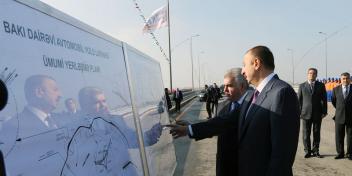 Ilham Aliyev participated in the opening of Baku Ring Road