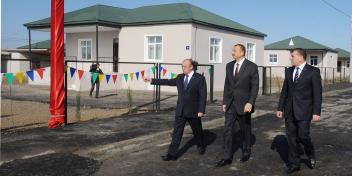 Ilham Aliyev participated in inauguration of new houses built in Yeni Novruzlu village of Saatly region