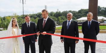 Ilham Aliyev attended the opening of the Heydar Aliyev Center in Guba