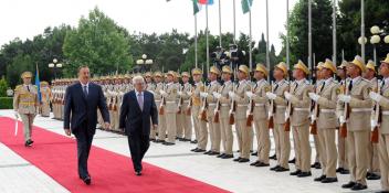 Official welcoming ceremony of President of the State of Palestine Mahmoud Abbas was held