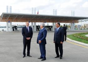 Ilham Aliyev attended the opening of the Yevlakh bus station