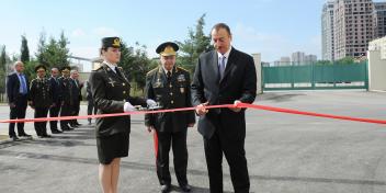 Ilham Aliyev attended the opening ceremony of a new residential estate of the Ministry of Defense in Baku