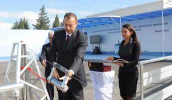 Ilham Aliyev attended a foundation-laying ceremony for a new office building of the State Oil Company