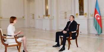 Ilham Aliyev was interviewed by Russia-24 TV channel