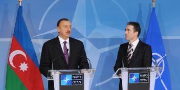 Ilham Aliyev and NATO Secretary General Anders Fogh Rasmussen issued a joint statement to the press