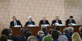 The heads of state of the Caspian littoral states made statements for the press