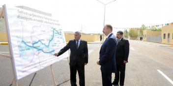 Ilham Aliyev participated at the opening of Sabirabad-Gasymbayli-Narlyg-Garagashly highway