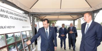 Ilham Aliyev attended the opening of the Lankaran-Vilvan-Osakucha-Turkanjil road