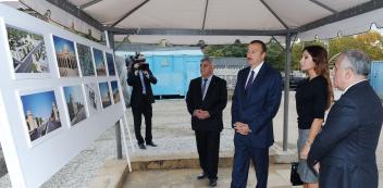 Ilham Aliyev was familiarized with progress of restoration and reconstruction of the Shamakhi Juma Mosque