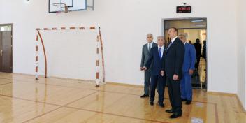 Ilham Aliyev reviewed the condition of secondary school No 26 in the Buzovna settlement after major overhaul and reconstruction and attended the opening of its new building