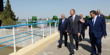 Ilham Aliyev reviewed the Mil-Mughan hydrosystem in Fuzuli