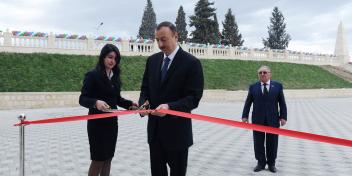 Ilham Aliyev attended the opening of the Gazakh youth center as part of a visit to the north-western region