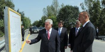 lham Aliyev attended the opening of the Oguz-Gabala section of the Garamaryam-Ismayilli-Shaki highway being reconstructed