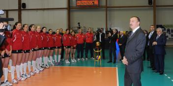 Ilham Aliyev attended the opening of an office building, a volleyball court of “Azeryol” volleyball club and the “Azeryol” hotel