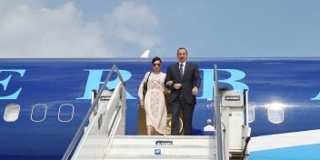 Ilham Aliyev arrived in Italy on a working visit