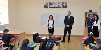 Ilham Aliyev reviewed school No. 148 after repair and reconstruction in Baku