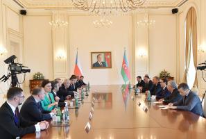 Ilham Aliyev and President of the Czech Republic Milos Zeman held a meeting in an expanded format