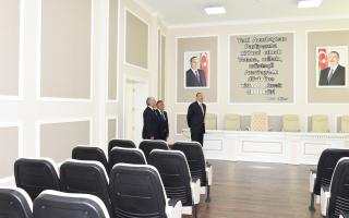 Ilham Aliyev attended the opening of the new administrative building of Aghsu District branch of New Azerbaijan Party