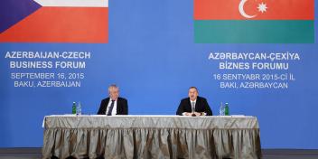 Speech by Ilham Aliyev at the Azerbaijani-Czech Business Forum